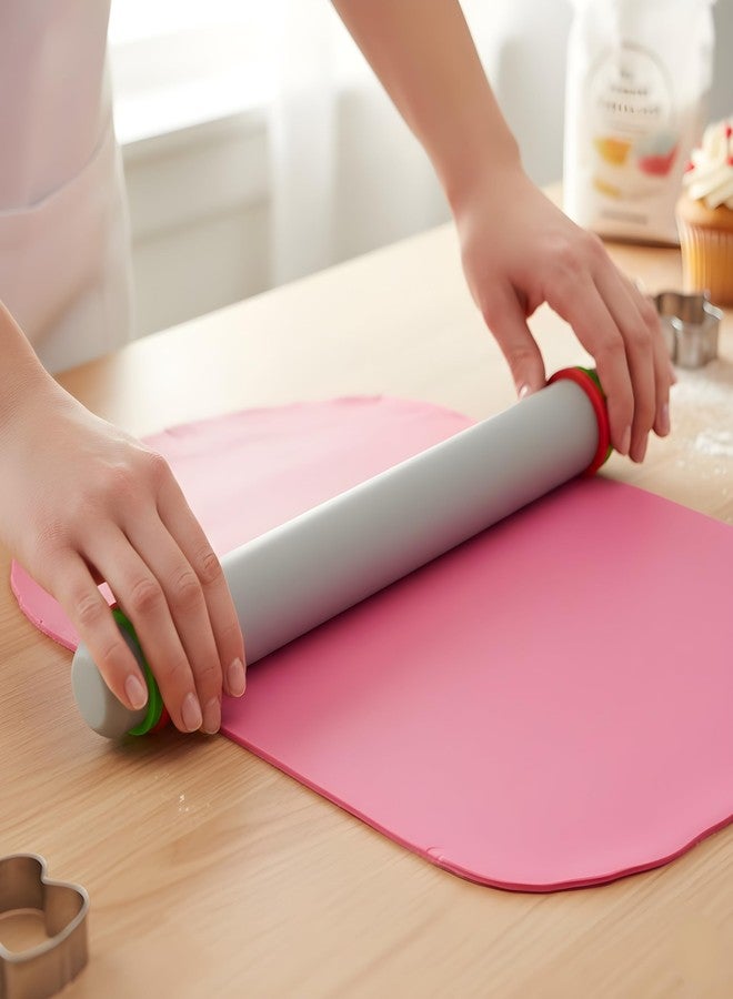 Bexter 2 Pcs Adjustable Rolling Pin with Removable Rings, Non-Stick Fondant & Dough Rolling Pins, 9 Inch Baking Rolling Pins for Cookies, Pastry, Pizza & Fondant - Image 3