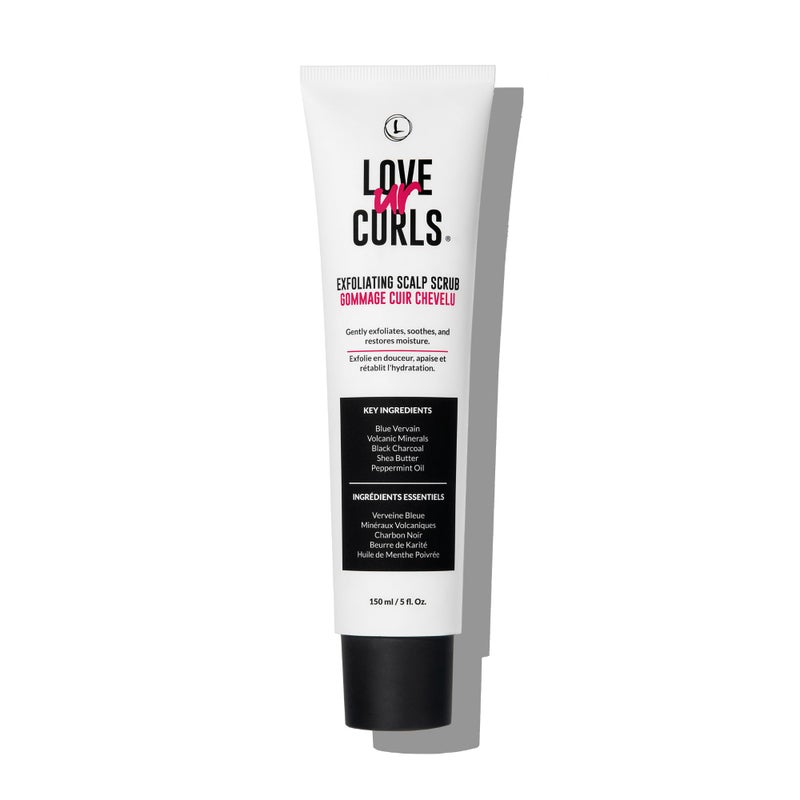 Love Ur Curls Exfoliating Scalp Scrub Moisturizing Gentle Build Up Removal for Curly Hair  with Peppermint Oil for Alll Curl Types 150mL