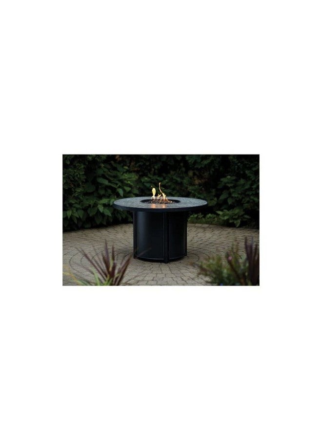 Bali Round Steel Propane Gas Outdoor Fire Pit Black 42inch SRGF21626L-121 - Image 1