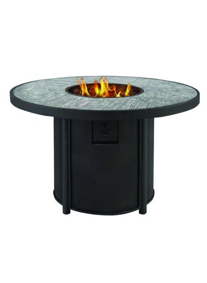 Bali Round Steel Propane Gas Outdoor Fire Pit Black 42inch SRGF21626L-121 - Image 2