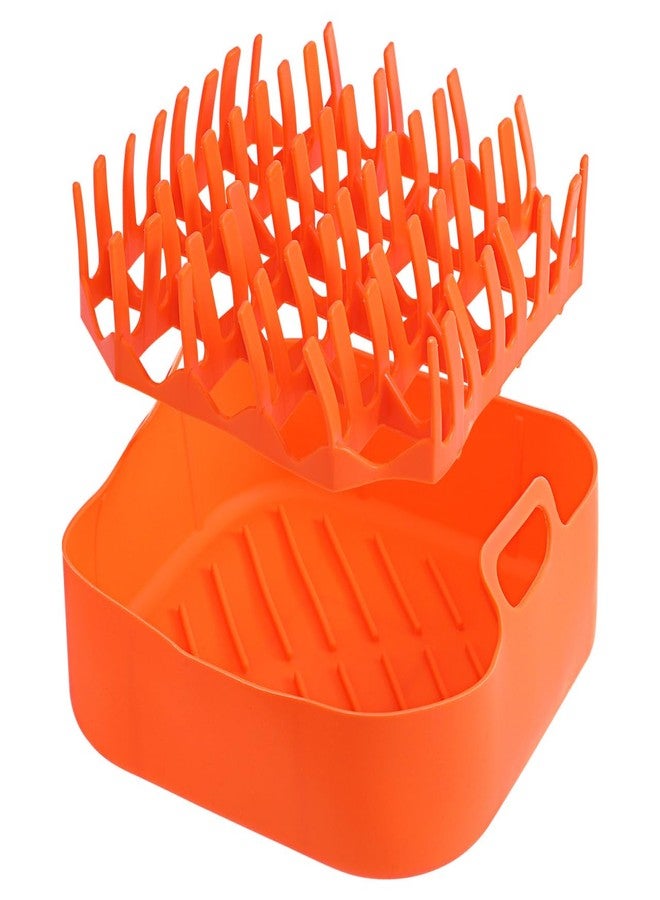BESTOYARD Silicone Air Fryer 7.1-Inch Bacon Silicone Baking Pans Reusable Cooker for Microwave Oven Basket Tray Air Fryer Baking Tray Oven Accessories Silicone - Image 1