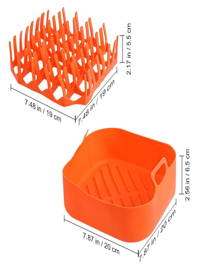 BESTOYARD Silicone Air Fryer 7.1-Inch Bacon Silicone Baking Pans Reusable Cooker for Microwave Oven Basket Tray Air Fryer Baking Tray Oven Accessories Silicone - Image 2