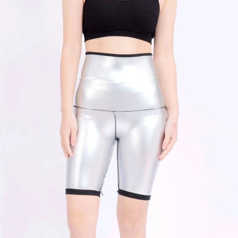 Womens High Waist Sweat Slimming Capri Pants Vest - Image 5