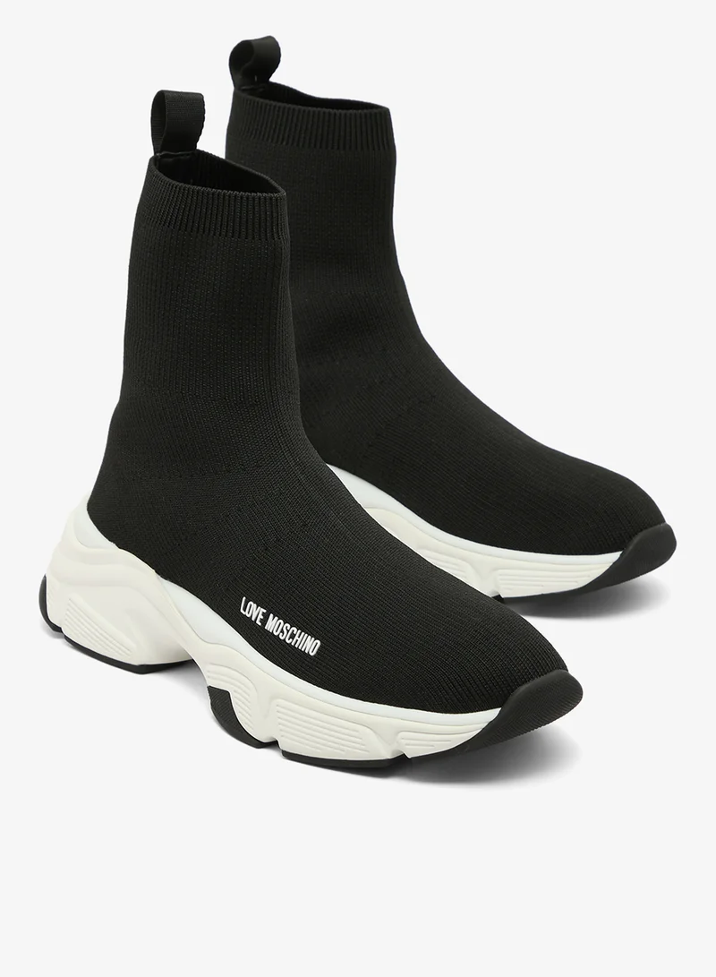 Love Moschino  Stardust High-Top Sneakers for Women | Best Price UAE