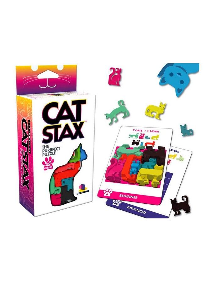 Ceaco Cat Stax The Purrfect Packing Puzzle Game - Image 1