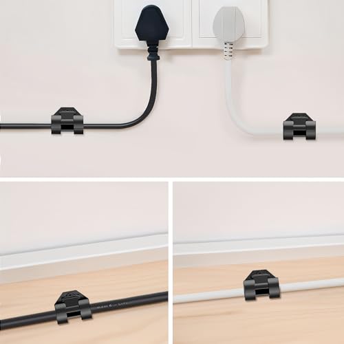 Lewufe Hooks for Outdoor String Lights Clips, Christmas Light Clips Weatherproof, Lights Hanger Hooks for Hanging Christmas Light, Fairy Light, Cable, Holiday Decor - Black, 20 Pack - Image 5