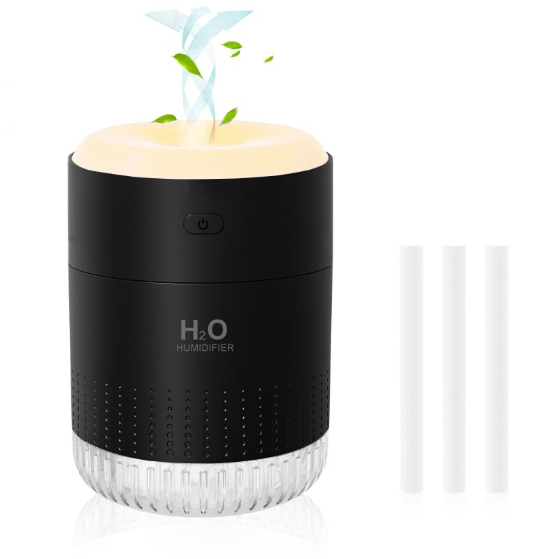 BAMCOO Portable Mini Humidifier, Auto Shut-Off, 2 Mist Modes, Quite, Small Humidifiers for Bedroom Travel Office Desk Plants (Black) - Image 1