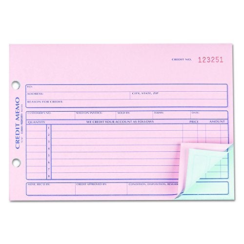 Rediform Credit Memo Book, Three-Part Carbonless, 5.5 x 7.88, 50 Forms Total - Image 2