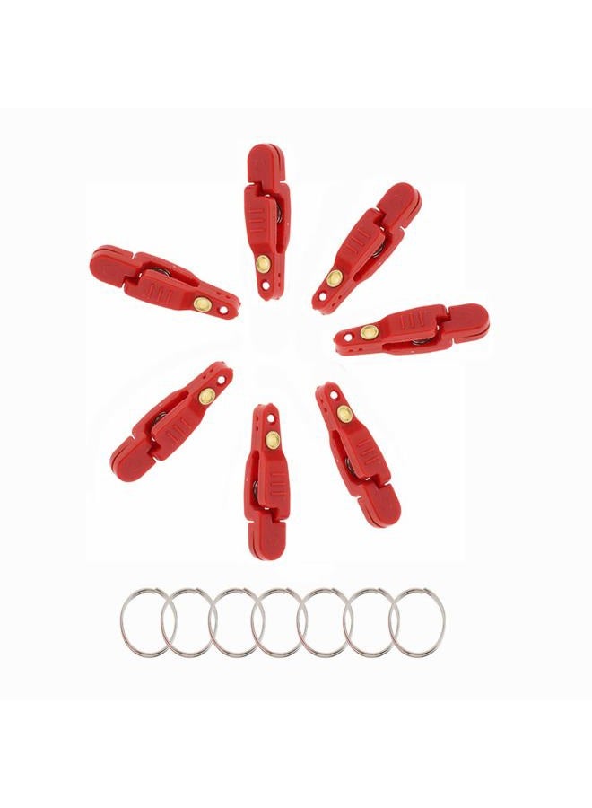 uncedaran Line Clip Snap Weight Release Clip for Offshore Fishing Planer Board Kite Heavy Tension Snap Release Clip Downriggers Outrigger Release Clips (7pcs Red) - Image 2