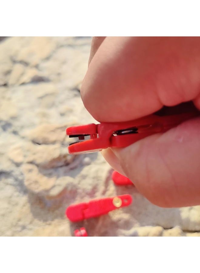uncedaran Line Clip Snap Weight Release Clip for Offshore Fishing Planer Board Kite Heavy Tension Snap Release Clip Downriggers Outrigger Release Clips (7pcs Red) - Image 4