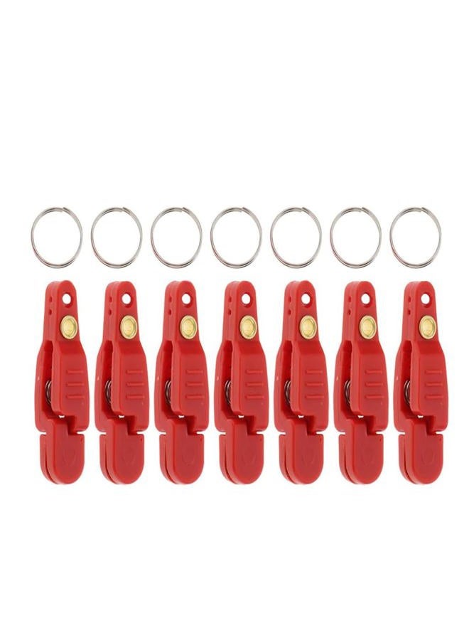 uncedaran Line Clip Snap Weight Release Clip for Offshore Fishing Planer Board Kite Heavy Tension Snap Release Clip Downriggers Outrigger Release Clips (7pcs Red) - Image 1
