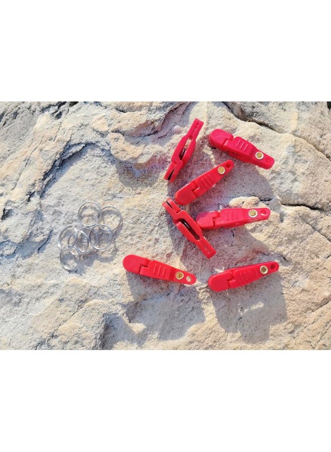 uncedaran Line Clip Snap Weight Release Clip for Offshore Fishing Planer Board Kite Heavy Tension Snap Release Clip Downriggers Outrigger Release Clips (7pcs Red) - Image 5