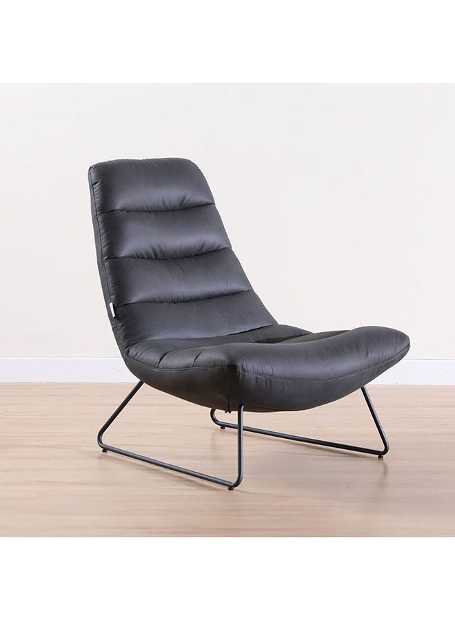 DANUBE HOME Milford 1 Seater Lounging Chair Accent Chair Modern Design One Seat Sofas Living Room Furniture 88x82x95cm Black  - Image 2