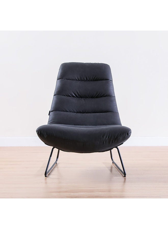 DANUBE HOME Milford 1 Seater Lounging Chair Accent Chair Modern Design One Seat Sofas Living Room Furniture 88x82x95cm Black  - Image 4