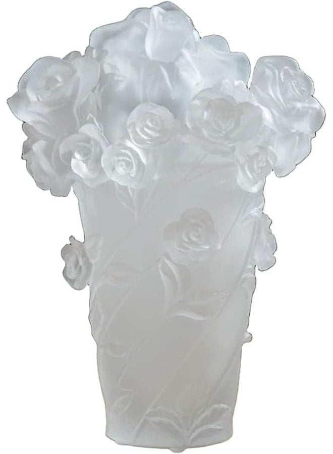 Bliss Vie Bliss Vie Crystal Bakhoor Incense Burner Arabic Mabkhar Bakhoor Incense Burner Set Home Decor Ramadan Decor Table Decor (Rose White, 20cm)  - Image 1