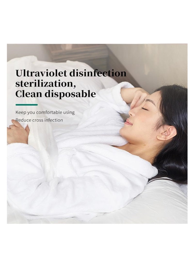 جوي وورلد شراشف آمنة للسفر يمكن التخلص منها، غطاء لحاف/غطاء سرير وغطاء وسادة يمكن التخلص منها، شراشف محمولة يمكن التخلص منها مع غطاء لحاف وغطاء وسادة للسفر في الفنادق والسفر العائلي والاستخدام في المنتجعات الصحية - Image 3