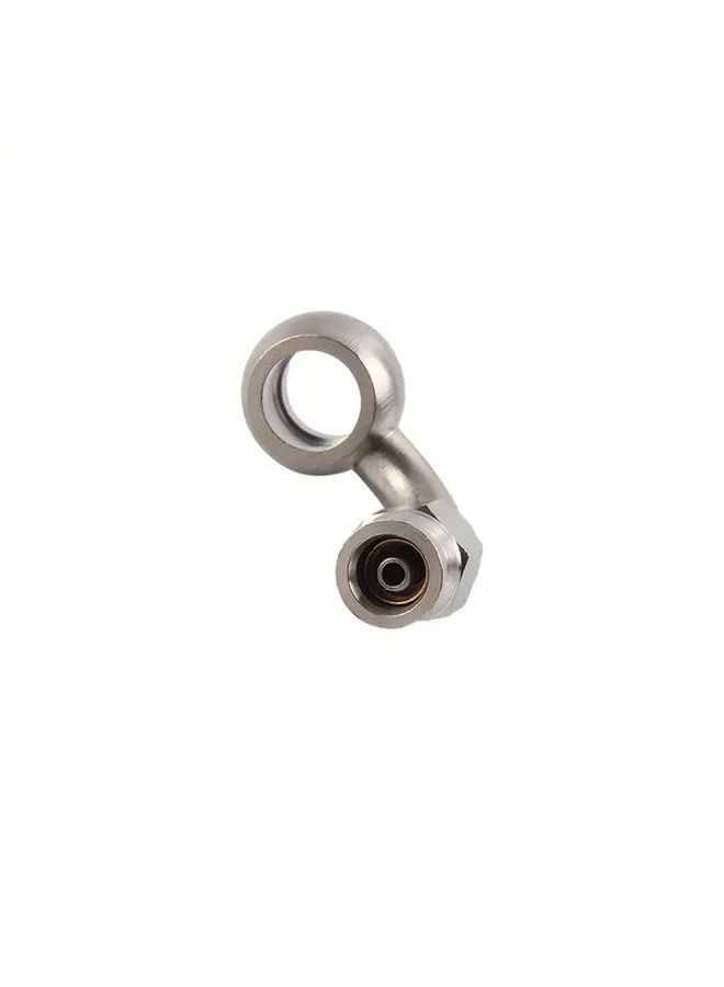 Stainless Steel 90 Degree Banjo Fitting For AN3 PTFE Hydraulic Oil Hose 2pcs - Image 3