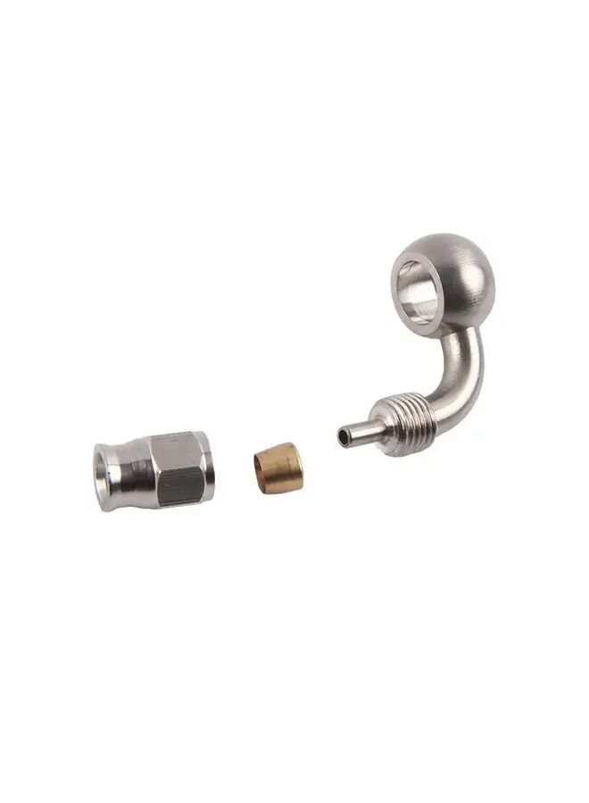 Stainless Steel 90 Degree Banjo Fitting For AN3 PTFE Hydraulic Oil Hose 2pcs - Image 4