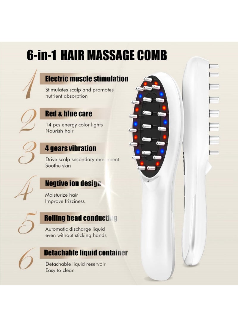 KASTWAVE Electric Scalp Massager with Hair Oil Applicator, Automatic Shut-Off, Removable Comb - Handheld Head Scratcher and Massage Brush - Image 4