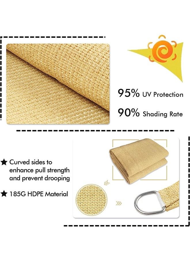 Generic - Sun Shade Sail,4 x 6 Meter Rectangle Awning With Accessories, 95% UV Block Canopy, Perfect for Outdoor Patios Garden Backyard Pergola Decking Swimming Pool - Image 1