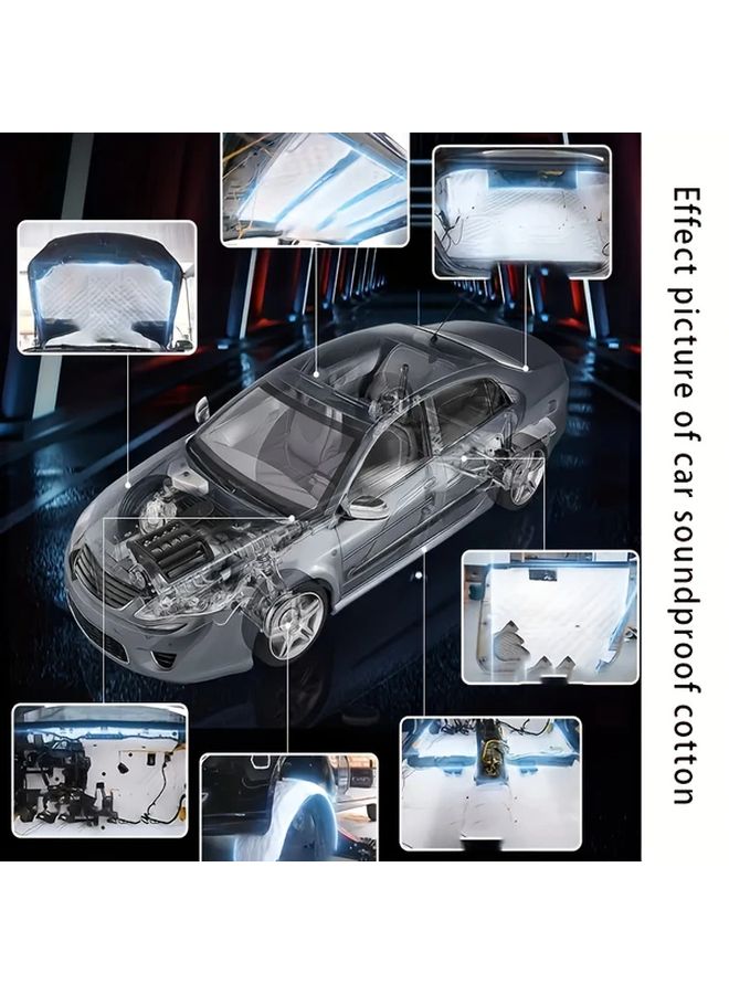1pc Car Retrofit Noise Reduction Material Black Quilted Acoustic Insulation For Trunk And Engine Bay PP Material Enhances Vehicle Performance And Comfort Noise Reduction Quilted Texture Durable Material Car Accessories - Image 3