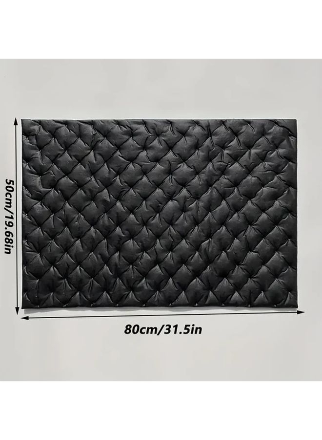 1pc Car Retrofit Noise Reduction Material Black Quilted Acoustic Insulation For Trunk And Engine Bay PP Material Enhances Vehicle Performance And Comfort Noise Reduction Quilted Texture Durable Material Car Accessories - Image 2