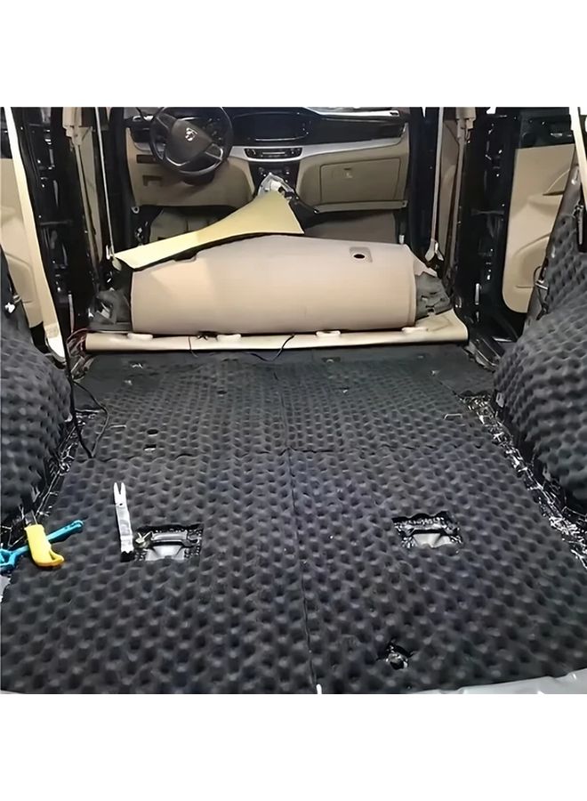 1pc Car Retrofit Noise Reduction Material Black Quilted Acoustic Insulation For Trunk And Engine Bay PP Material Enhances Vehicle Performance And Comfort Noise Reduction Quilted Texture Durable Material Car Accessories - Image 5