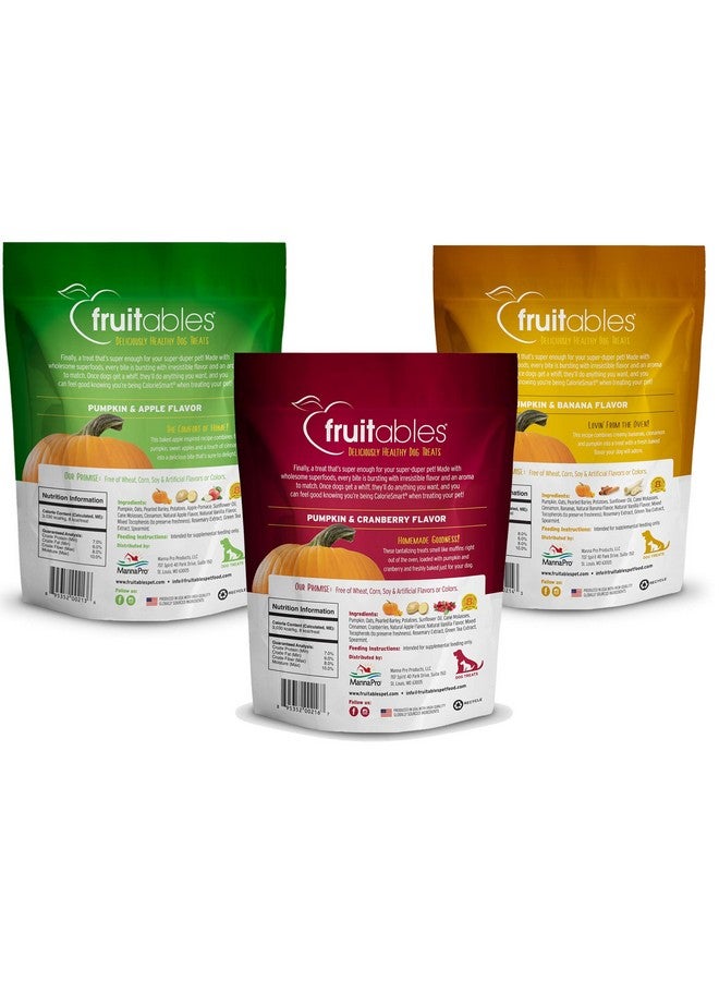 Fruitables Baked Pumpkin Dog Treats - Healthy Low-Calorie, Wheat-Free, Corn-Free, Soy-Free - Sweet Potato Training Treats for Dogs, 7 oz (10 Pack) - Image 2