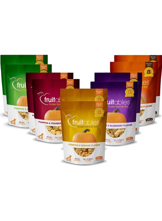 Fruitables Baked Pumpkin Dog Treats - Healthy Low-Calorie, Wheat-Free, Corn-Free, Soy-Free - Sweet Potato Training Treats for Dogs, 7 oz (10 Pack) - Image 1