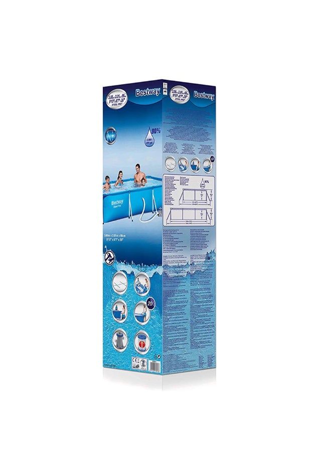 Bestway مجموعة بركة فوق الأرض مستطيلة من بست واي ستيل برو (300 × 201 × 66 سم) - Image 2