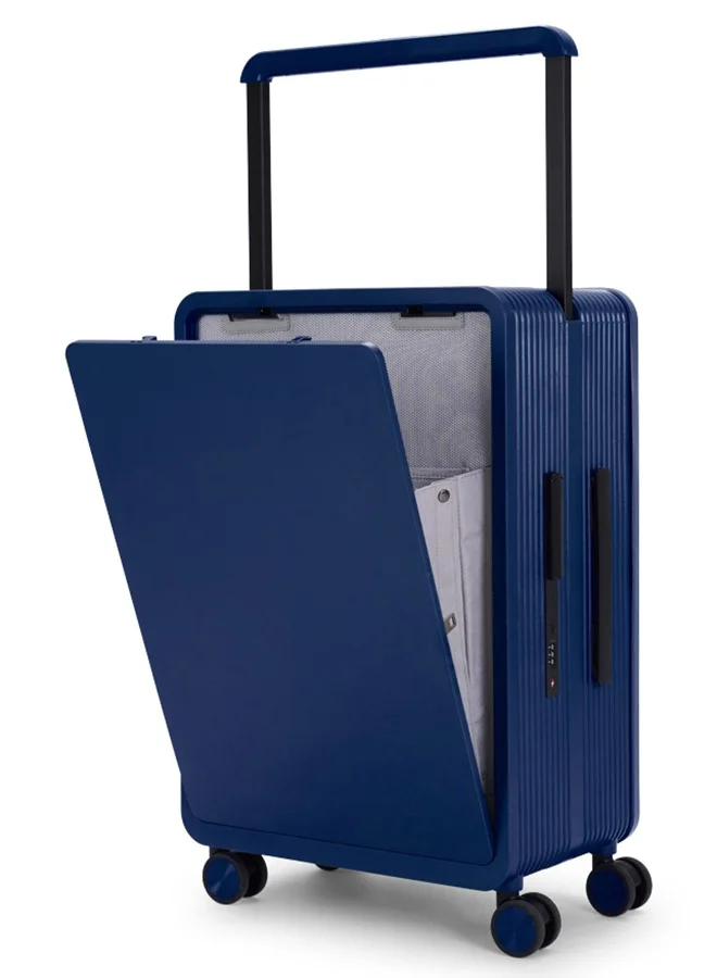 LIMRA Travel Bag From Limra It contains two compartments Made Of PC Luggage Trolley Size 24 inch Color Blue