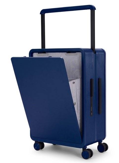 Travel Bag From Limra It contains two compartments Made Of PC Luggage Trolley Size 24 inch Color Blue