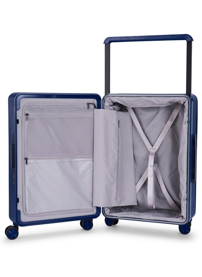 LIMRA - Travel Bag From Limra It contains two compartments Made Of PC Luggage Trolley Size 24 inch Color Blue - Image 1