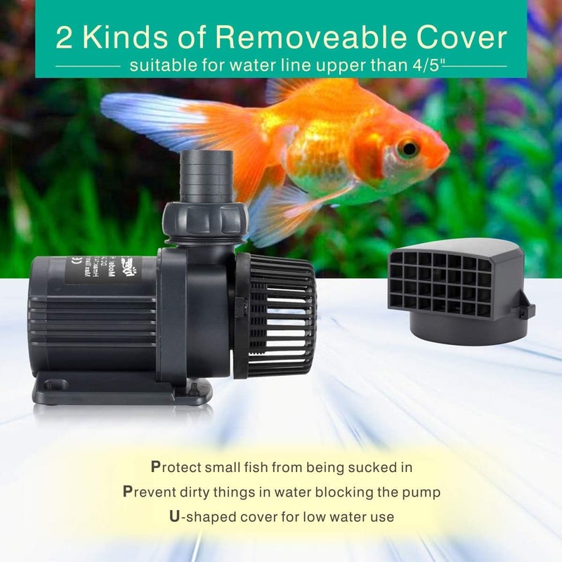 Hygger 1350GPH Quiet Submersible and External 24V Water Pump, with Controller (30%-100% Settings), Powerful Return Pump for Fish Tanks, Aquariums, Ponds, Fountains, Sump, Hydroponics (40W, 13.1ft) - Image 3