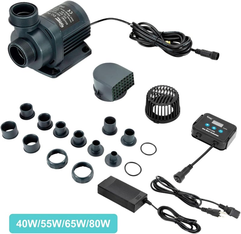 Hygger 1350GPH Quiet Submersible and External 24V Water Pump, with Controller (30%-100% Settings), Powerful Return Pump for Fish Tanks, Aquariums, Ponds, Fountains, Sump, Hydroponics (40W, 13.1ft) - Image 2