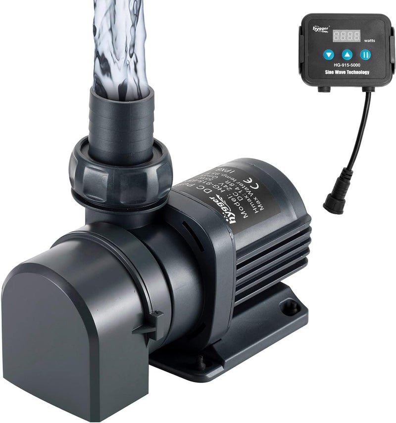 Hygger 1350GPH Quiet Submersible and External 24V Water Pump, with Controller (30%-100% Settings), Powerful Return Pump for Fish Tanks, Aquariums, Ponds, Fountains, Sump, Hydroponics (40W, 13.1ft) - Image 1