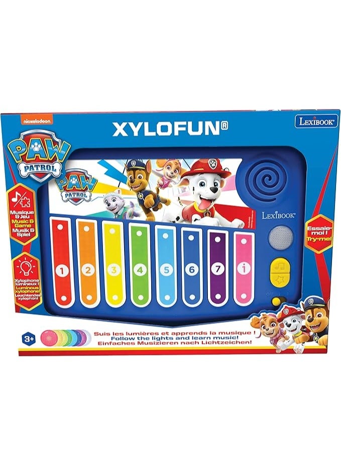 Lexibook Paw Patrol Xylofun Electronic and educational Xylophone for children, musical toy game, 8 keys, light guiding, 2 mallets included, blue, K340PA Brand: Lexibook - Image 3