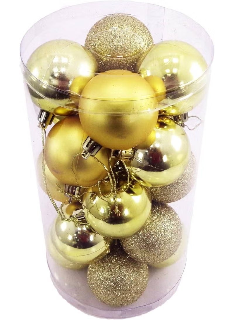 Green Tiger Tree Hanging Ornaments Golden Balls Set