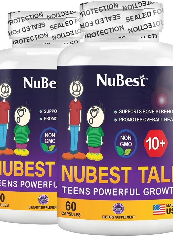 NuBest طول 10+ - صيغة متقدمة لتعزيز قوة العظام - تدعم المناعة، التطور الصحي والرفاهية المثلى - للأطفال (10+) والمراهقين الذين يشربون الحليب يوميًا - عبوتان | إمداد لمدة شهرين - Image 1