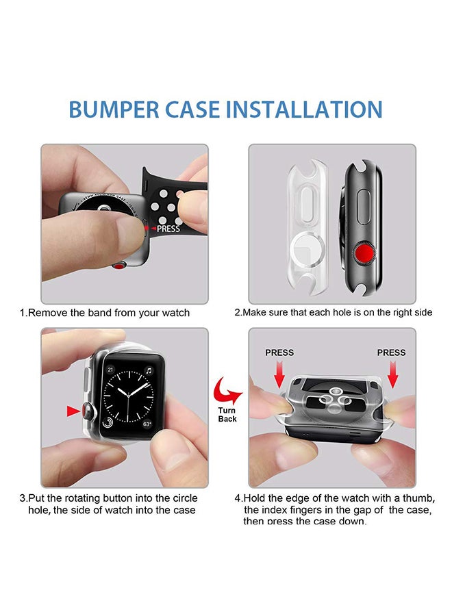 Protective Dustproof Case Cover For Apple Watch Series 2/3 38mm Clear - Image 3