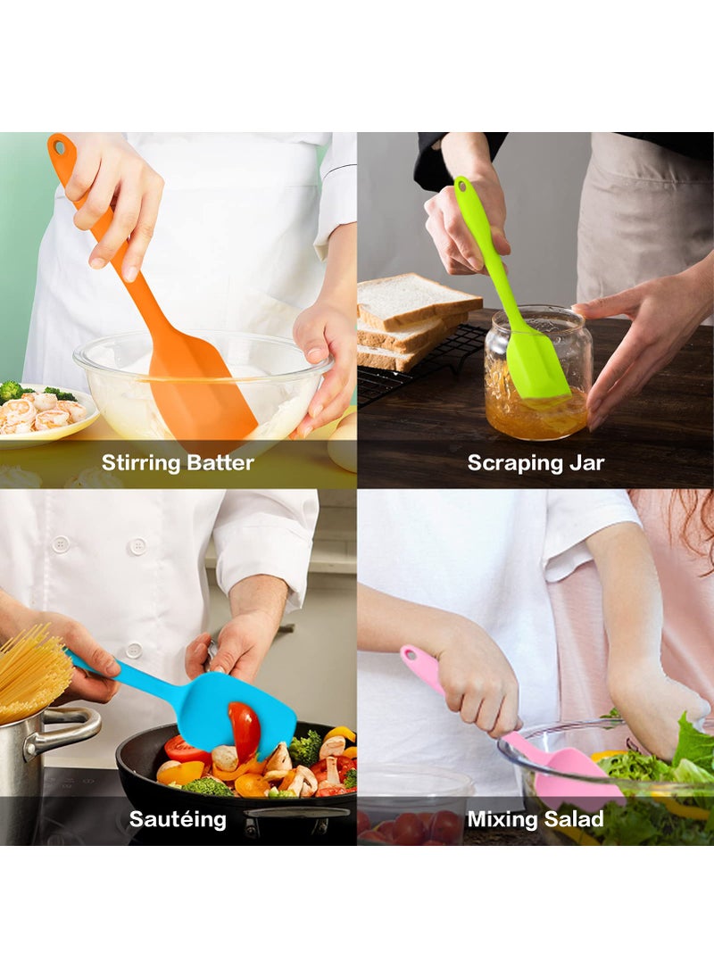 P&P CHEF 14 Pcs Silicone Spatulas Set  P&P CHEF Colorful Heat Resistant Rubber Spatula For Nonstick Cookware  Include Jar Spatulas  Cooking Spoons  Kitchen Tong  Whisk and More Baking Utensils  Dishwasher Safe  - Image 4