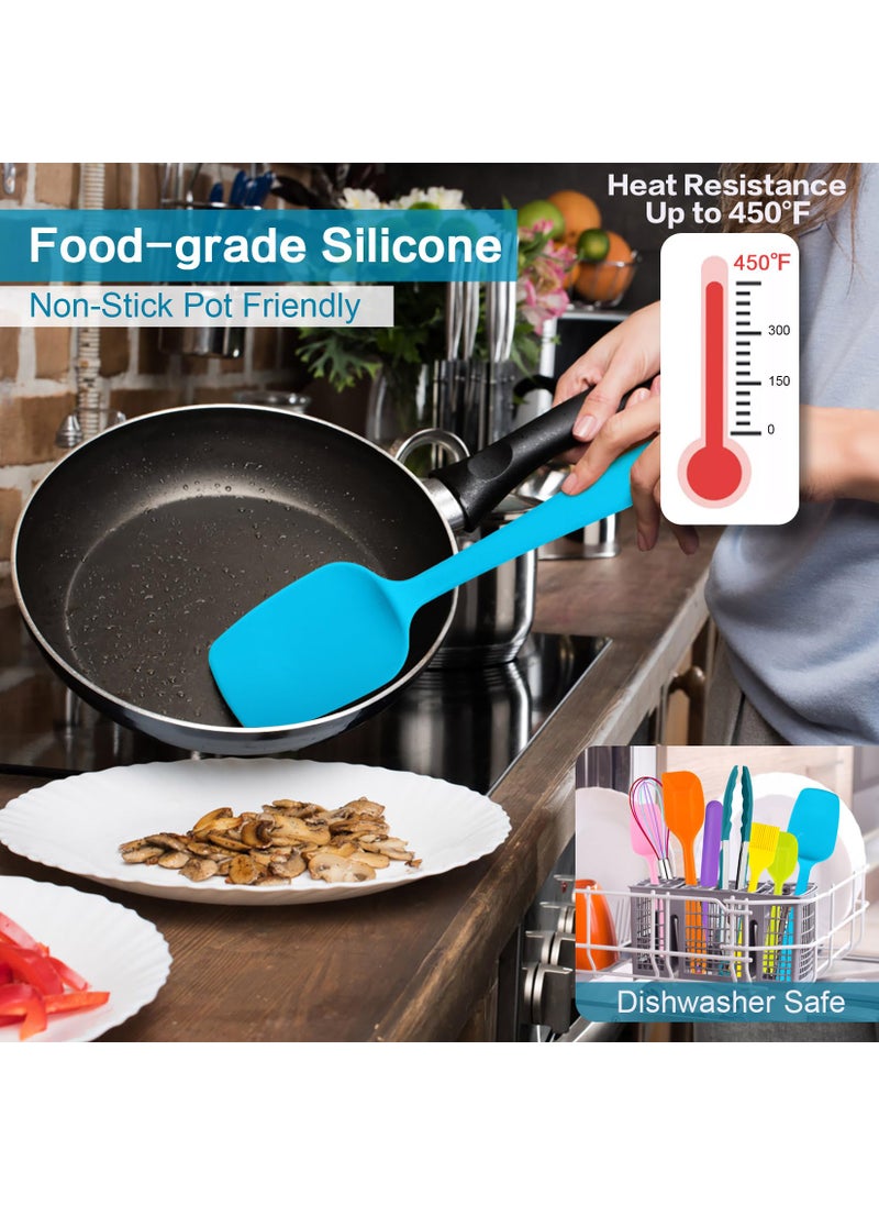 P&P CHEF 14 Pcs Silicone Spatulas Set  P&P CHEF Colorful Heat Resistant Rubber Spatula For Nonstick Cookware  Include Jar Spatulas  Cooking Spoons  Kitchen Tong  Whisk and More Baking Utensils  Dishwasher Safe  - Image 3
