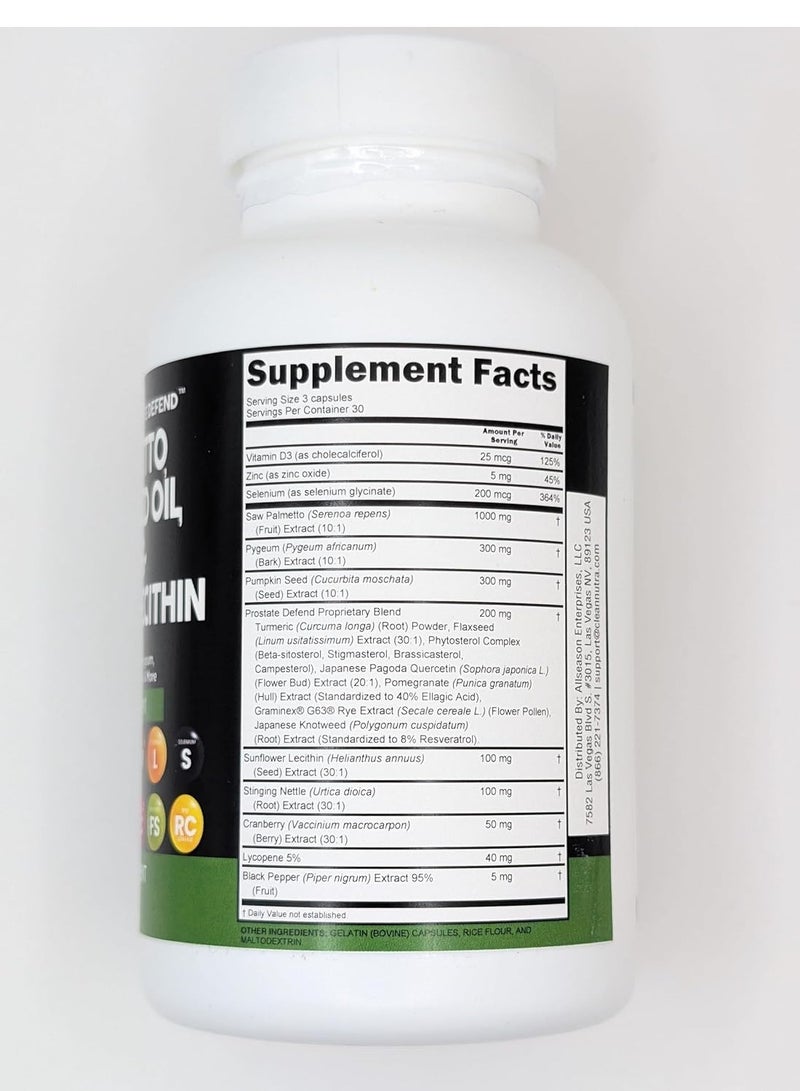 Clean Nutraceuticals Saw Palmetto 10000mg Pumpkin Seed Oil 3000mg Sunflower Lecithin 3000mg Stinging Nettle Cranberry - Prostate Supplements for Men with Lycopene - 90 Caps - Image 2