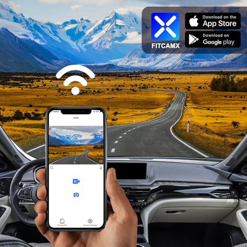 Fitcamx 4K Dash Cam Suitable for Acura MDX 2022 2023 2024 with Auto Dimming (4th Gen), OEM Factory Look, UHD 2160P Video, Built-in WiFi & APP, Loop Recording, G-Sensor, Easy to Install, 64GB Card - Image 5