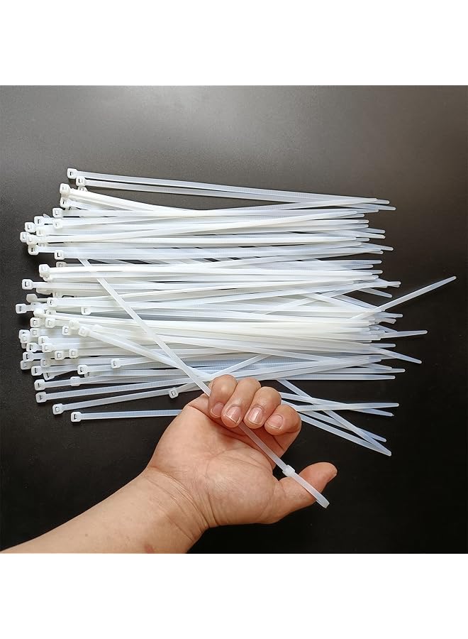 erorex 100 Pcs 12 Inch Cable Zip Ties Heavy Duty Premium Plastic Wire Ties With 50 Lbs Tensile Strength Self Locking White Nylon Cable Tie Wraps Straps For Indoor And Outdoor - Image 4
