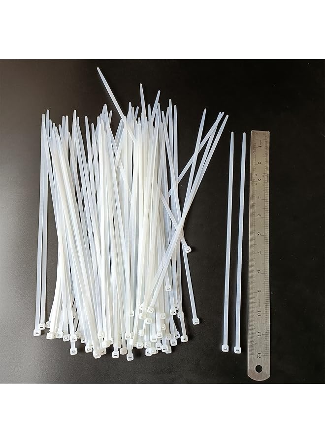 erorex 100 Pcs 12 Inch Cable Zip Ties Heavy Duty Premium Plastic Wire Ties With 50 Lbs Tensile Strength Self Locking White Nylon Cable Tie Wraps Straps For Indoor And Outdoor - Image 2