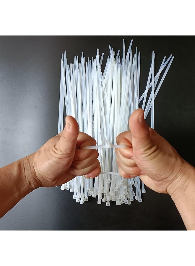 erorex 100 Pcs 12 Inch Cable Zip Ties Heavy Duty Premium Plastic Wire Ties With 50 Lbs Tensile Strength Self Locking White Nylon Cable Tie Wraps Straps For Indoor And Outdoor - Image 5