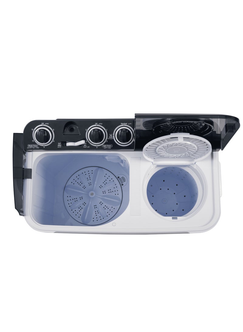 Aston Twin Tub Washing Machine, 7Kg, Without Pump, Single Water Inlet, White - ASTT700KG - Image 3