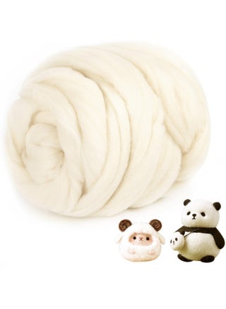 Natural Wool Roving, 3.5 oz Wool Roving 100% Natural Wool Yarn for Spinning & Knitting Wool for Needle Felting, Wet Felting, handcrafts for Beginners (Beige) - pzsku/ZFFD9AC98351A6B6A2F03Z/45/_/1713357773/20e6b257-f729-46c8-ad22-796657de7e85