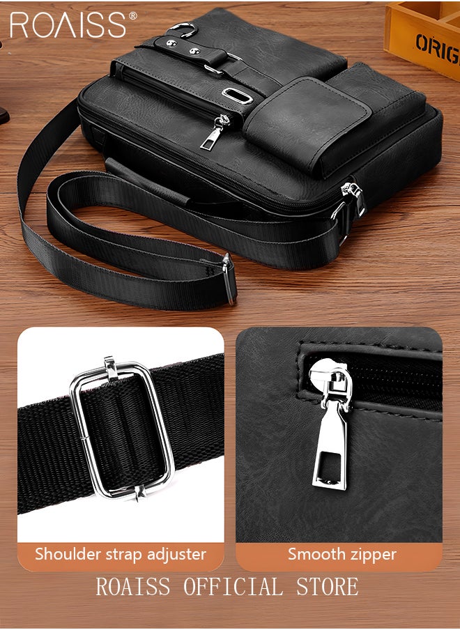 Business Messenger Shoulder Bag PU Leather Retro Chic Handbag Casual Portable Zipper Crossbody Shoulder Bag Husband Gift for Men Travel Work Office - pzsku/ZFFD9C2412F558D945A6EZ/45/_/1705730546/6746a5c7-a24f-45ca-ba55-fb7d8c0dffa8